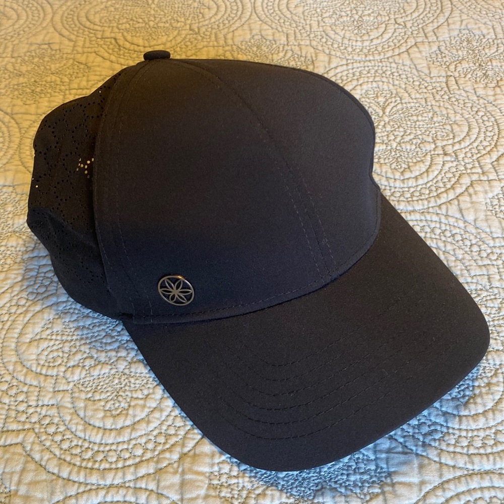 Black Gaiam Baseball Hat with Breathable Back